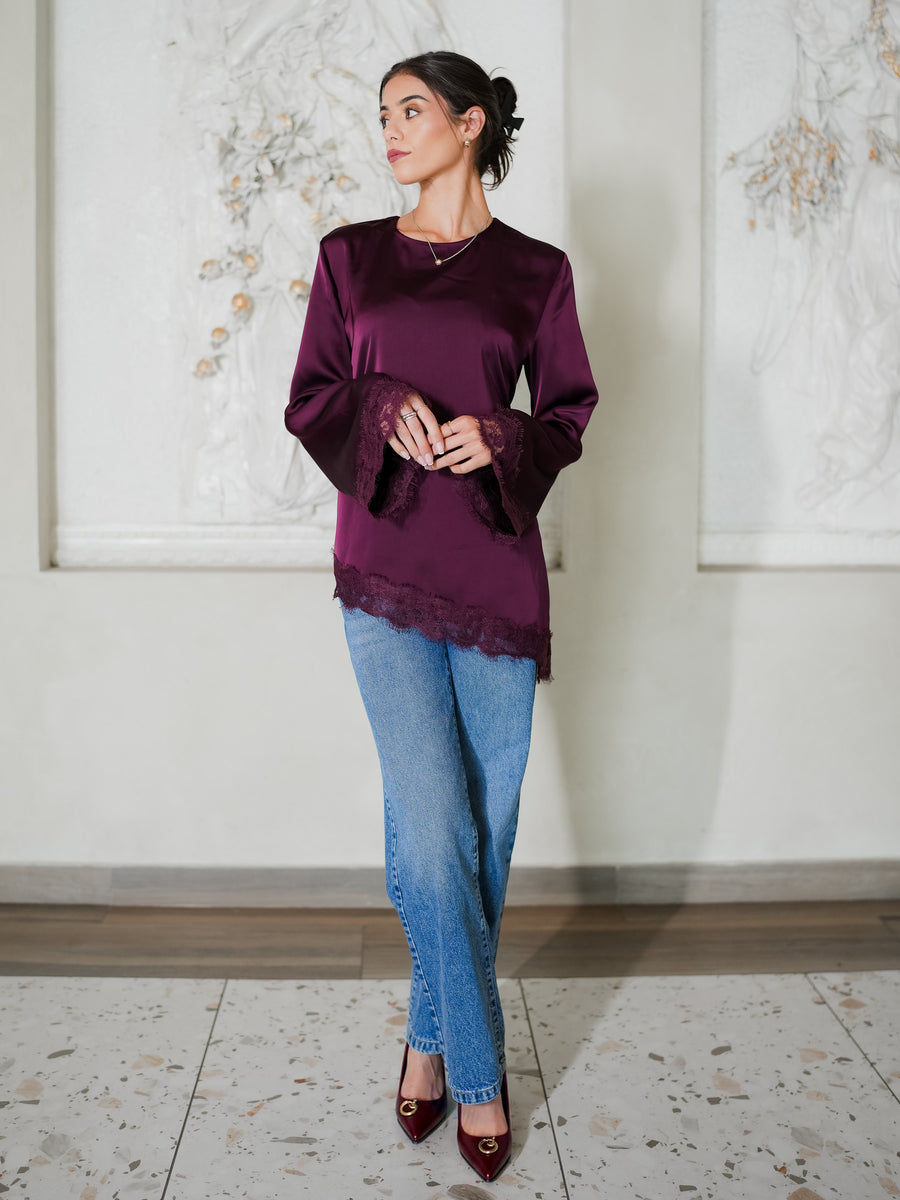 Ceren Tunic in Burgundy