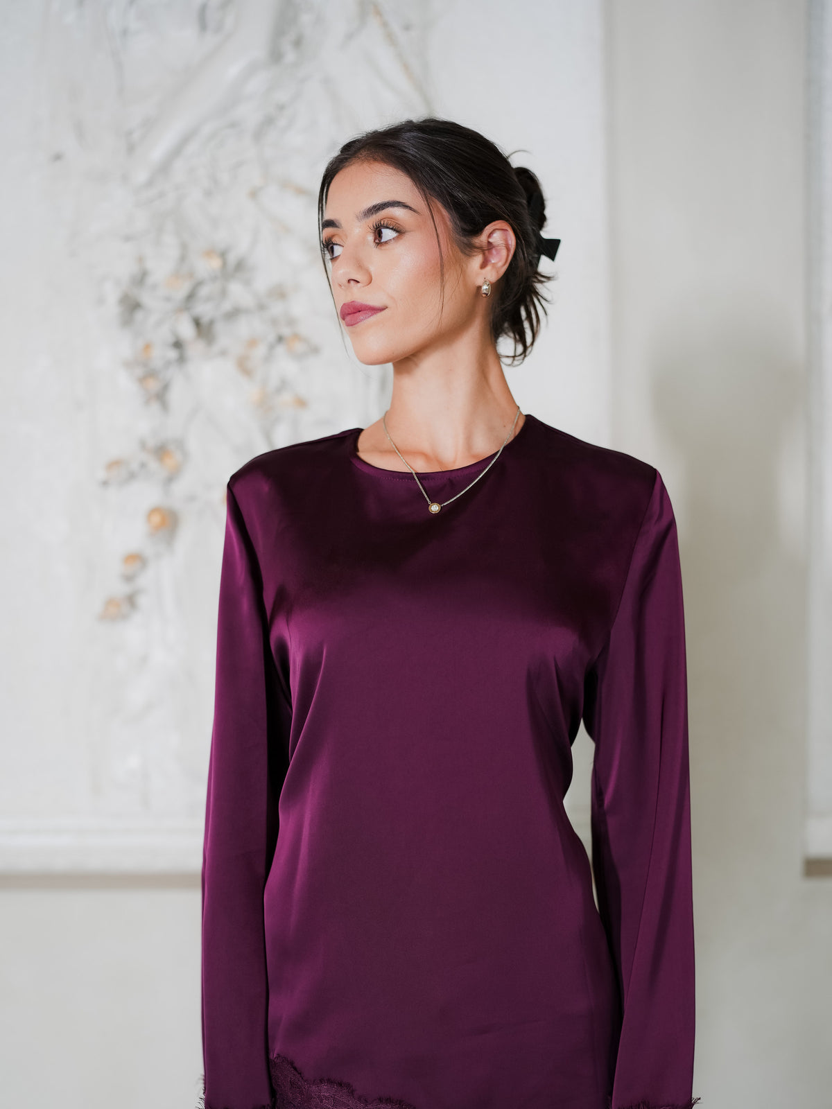 Ceren Tunic in Burgundy
