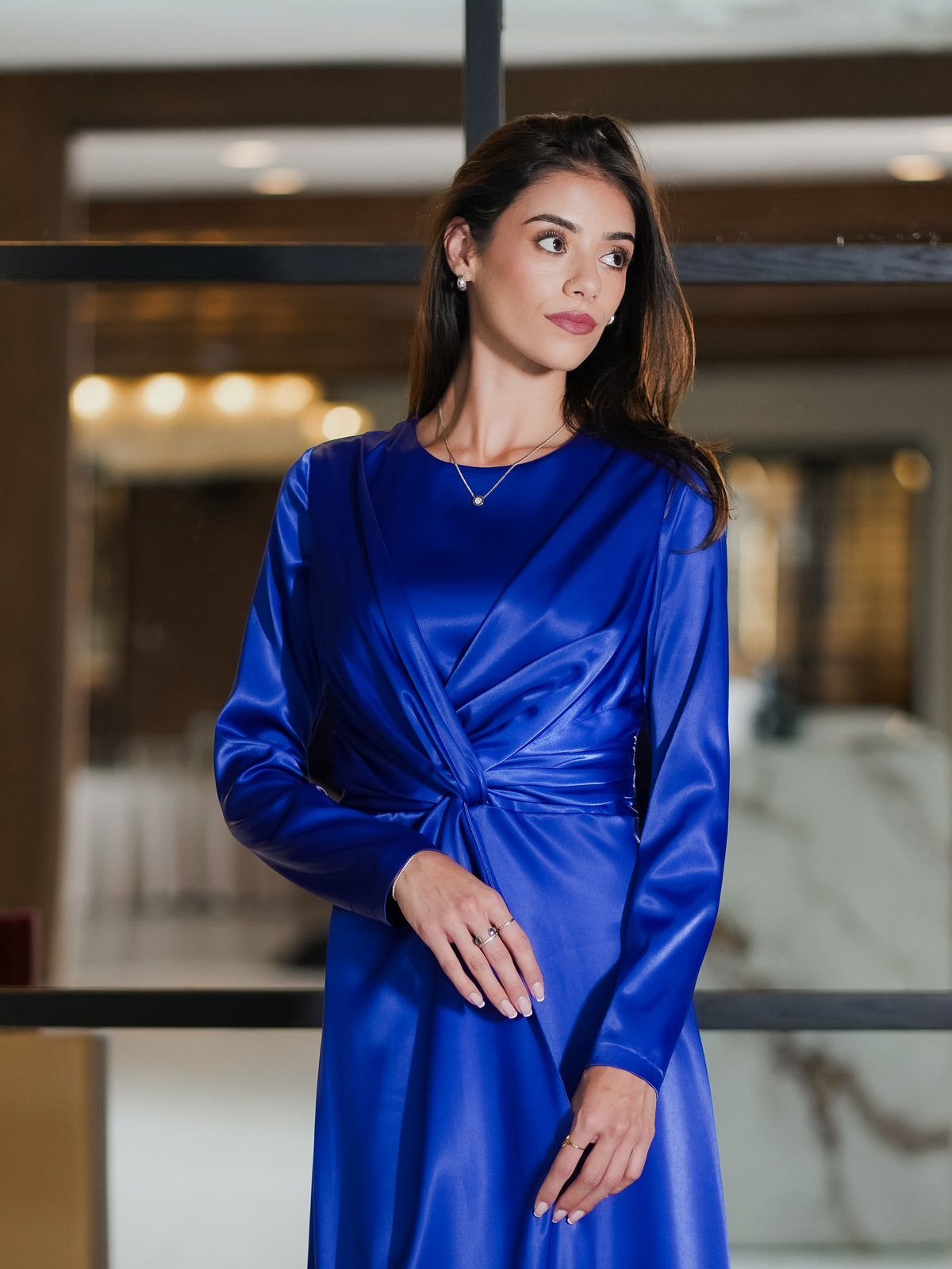 Derya Dress in Sapphire Blue