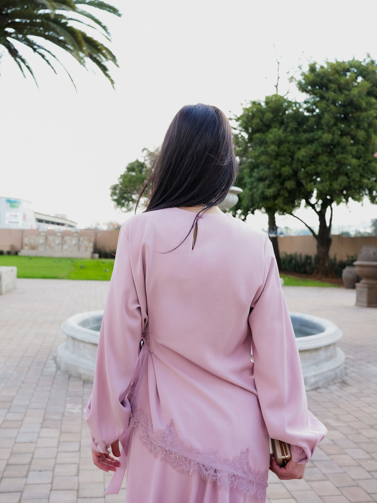 Ece Tunic and Skirt Set in Dusty Rose