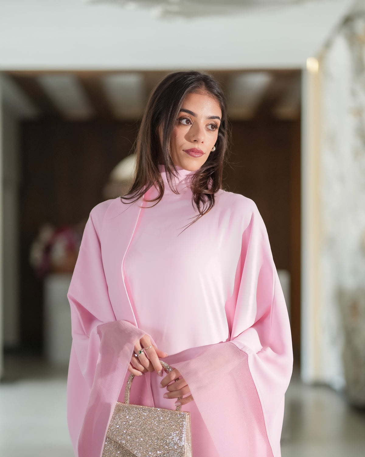 Elif Kaftan in Blush Pink