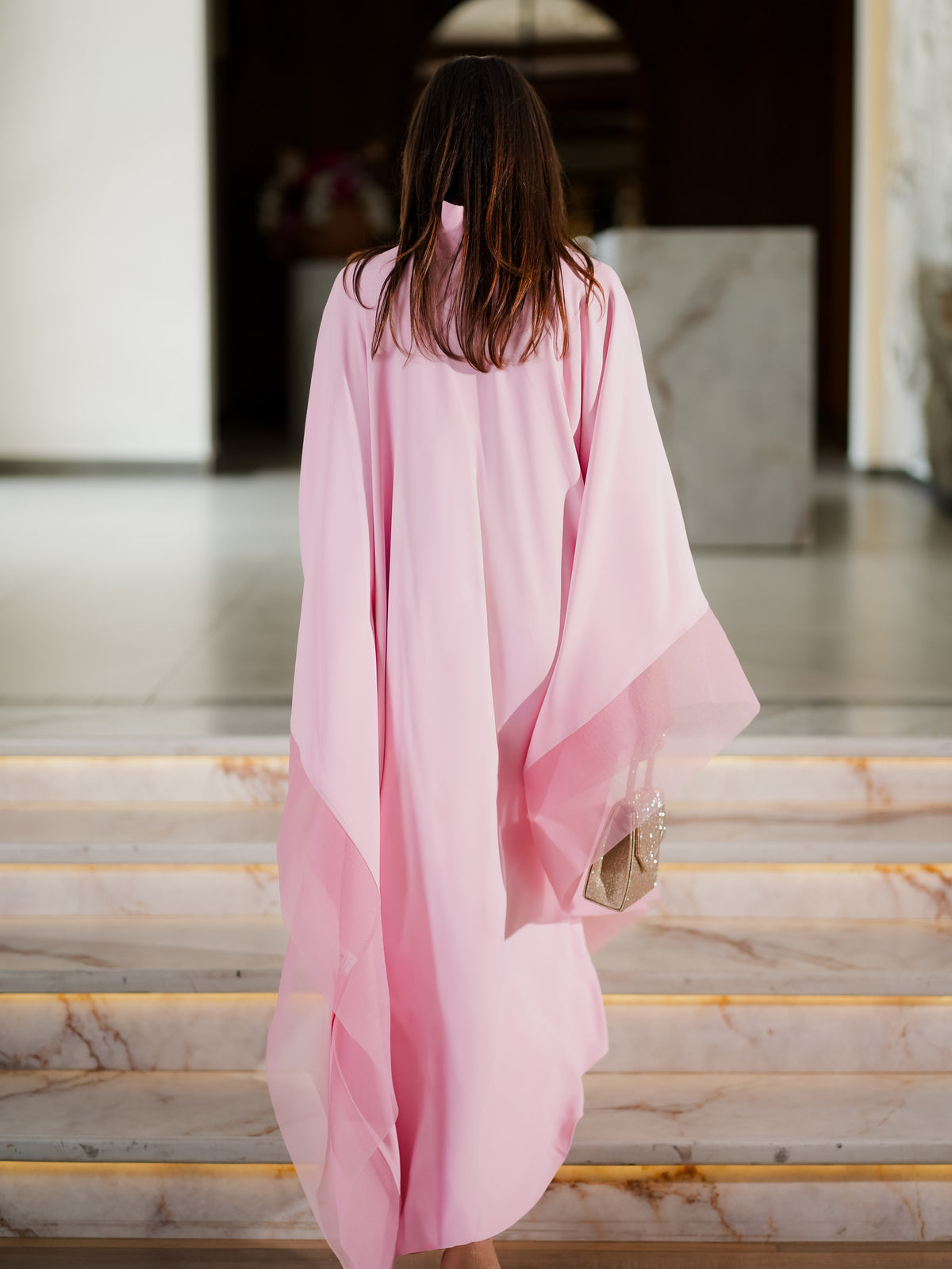 Elif Kaftan in Blush Pink