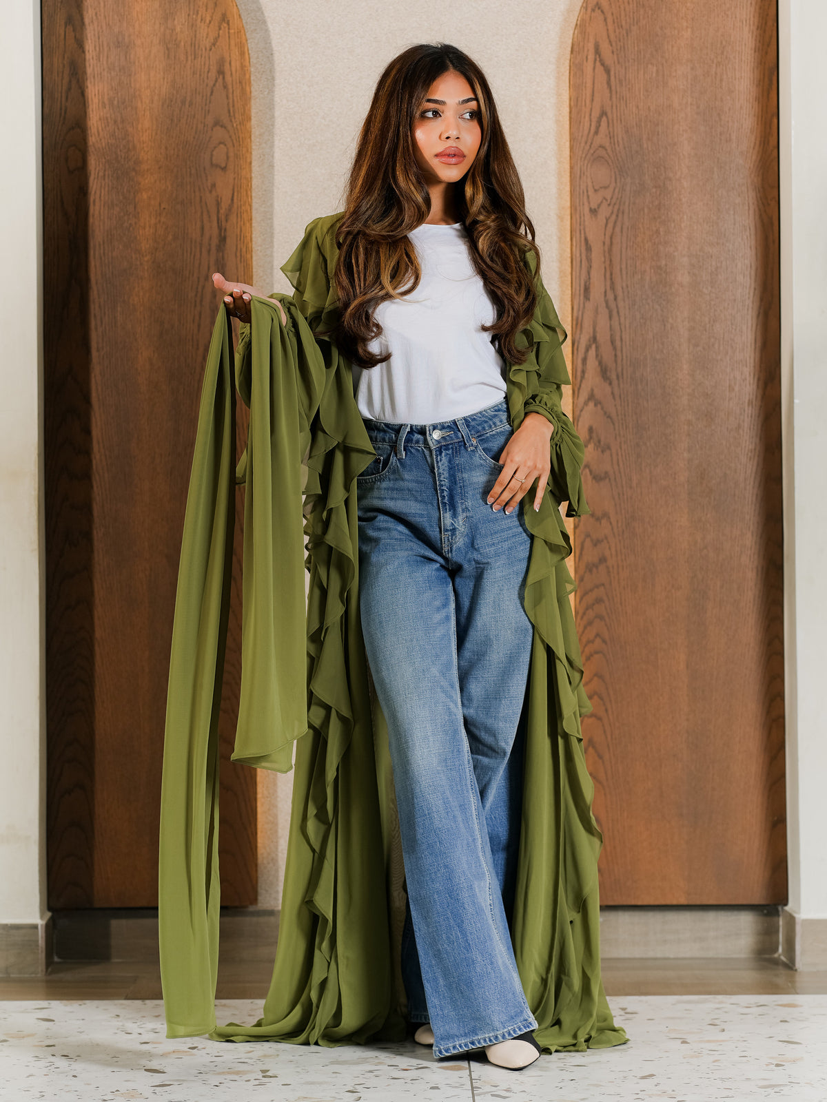 Leyla Abaya in Deep Olive