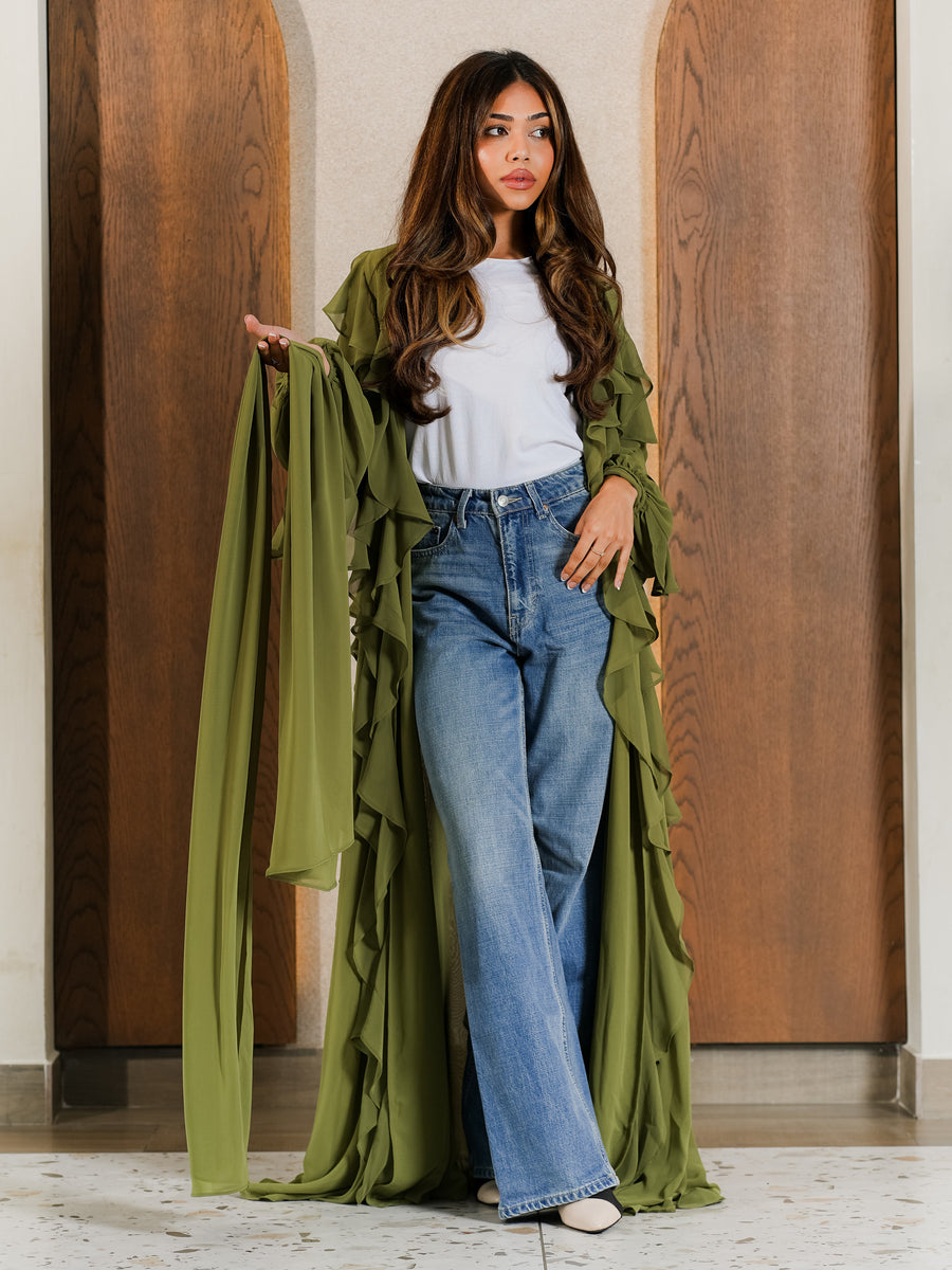 Leyla Abaya in Deep Olive