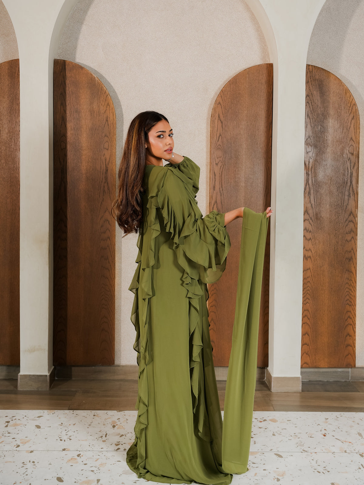 Leyla Abaya in Deep Olive