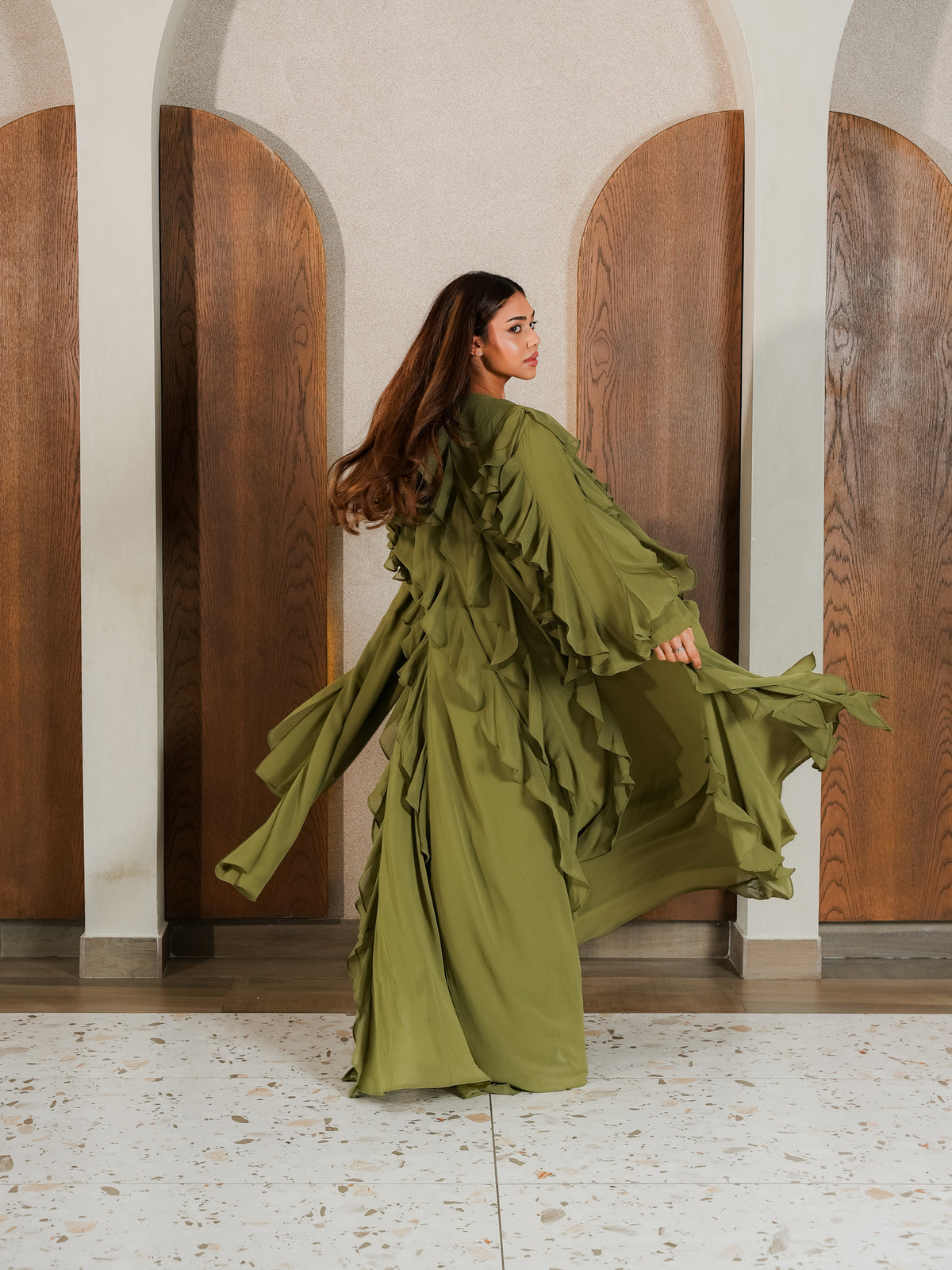 Leyla Abaya in Deep Olive
