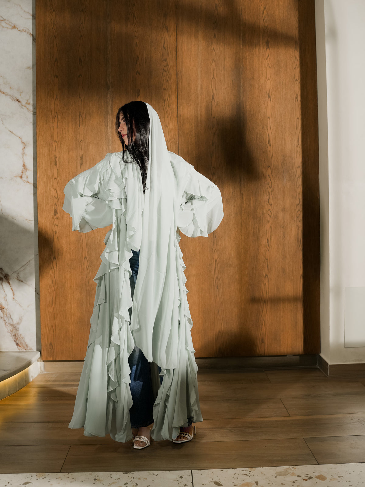 Leyla Abaya in Pearl Mint
