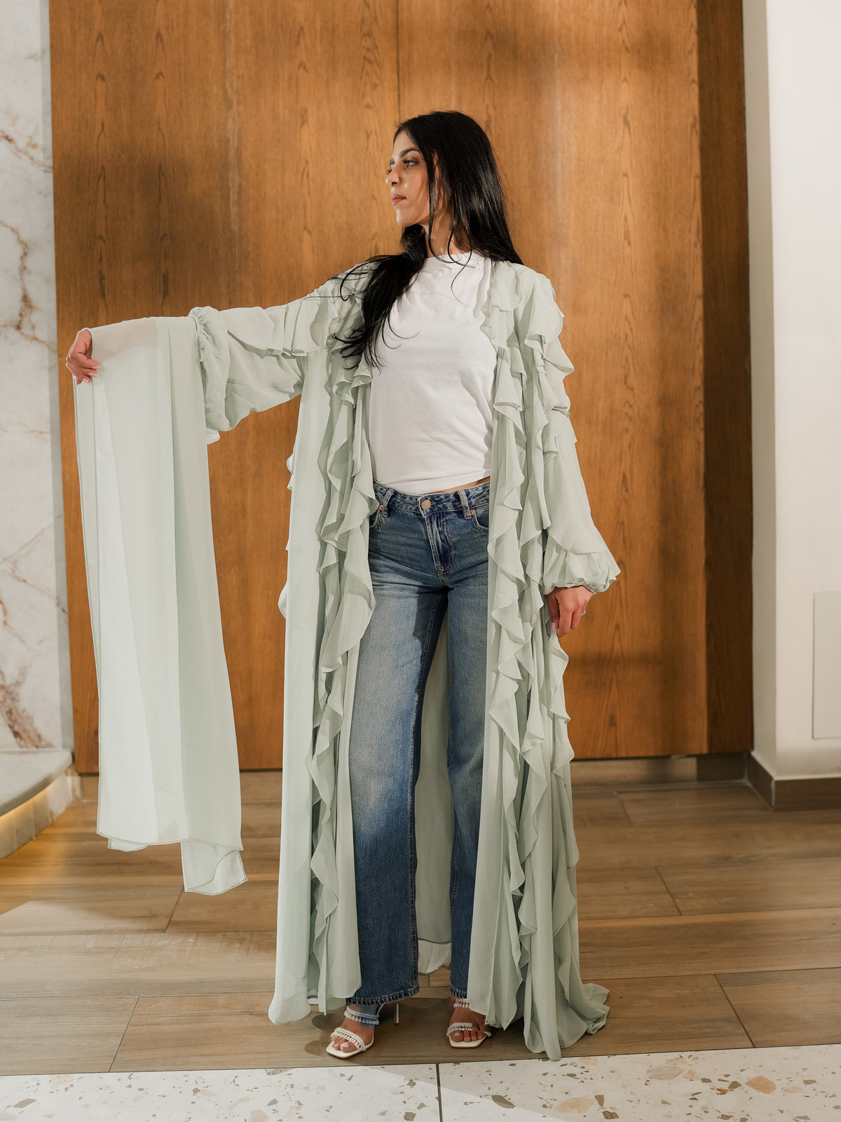 Leyla Abaya in Pearl Mint
