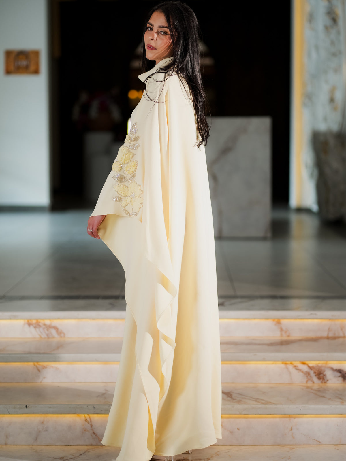 Meryem Kaftan in Buttercream