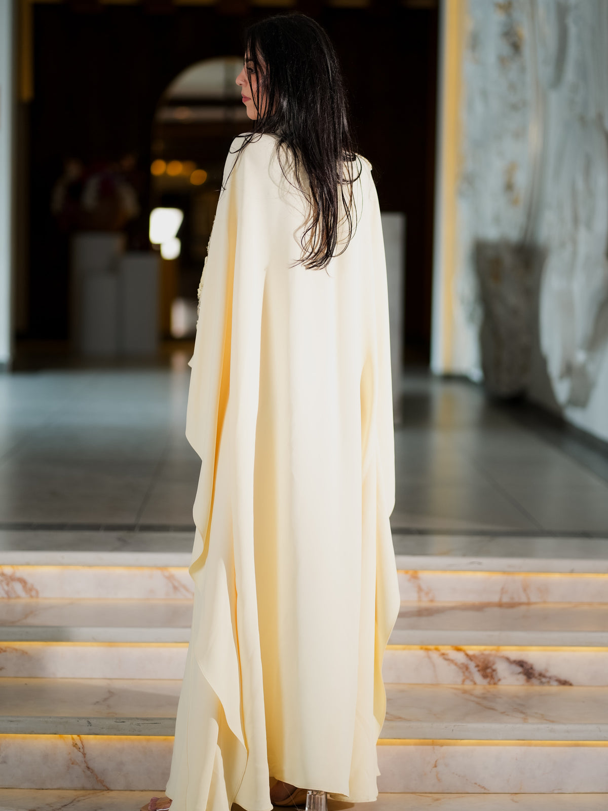 Meryem Kaftan in Buttercream