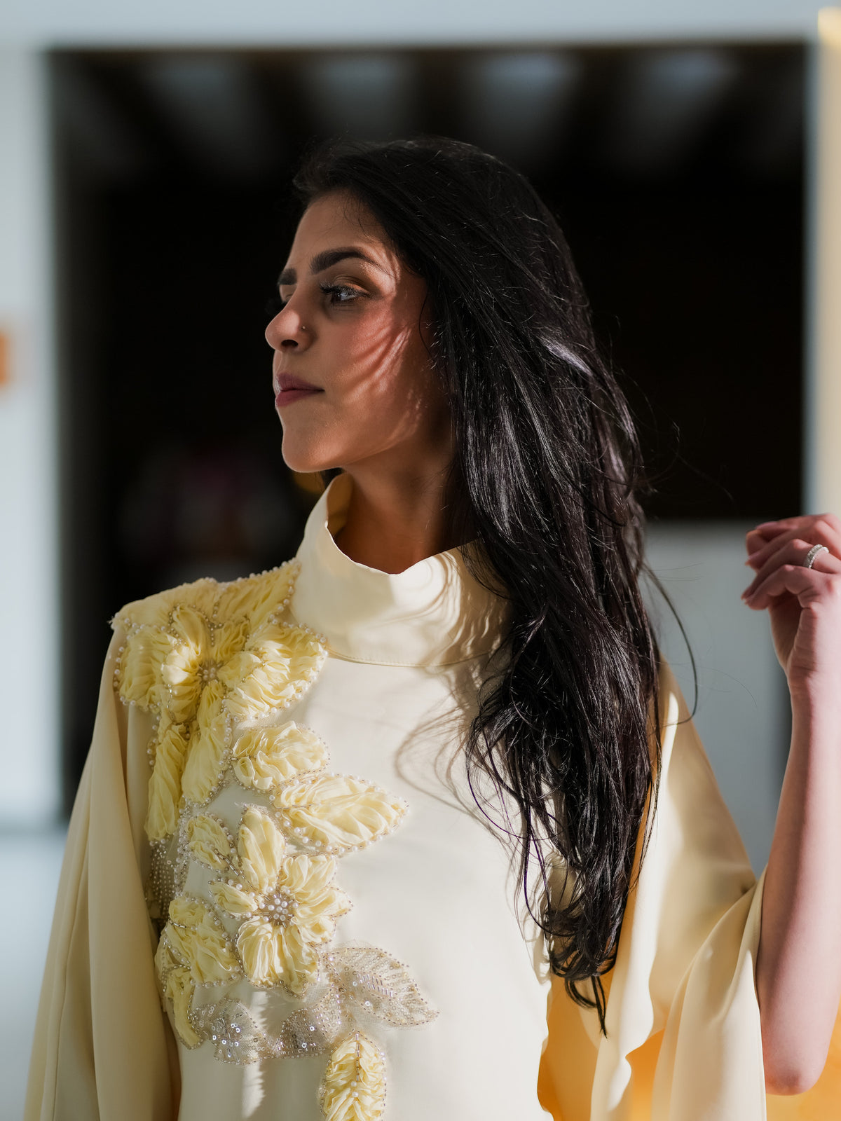 Meryem Kaftan in Buttercream
