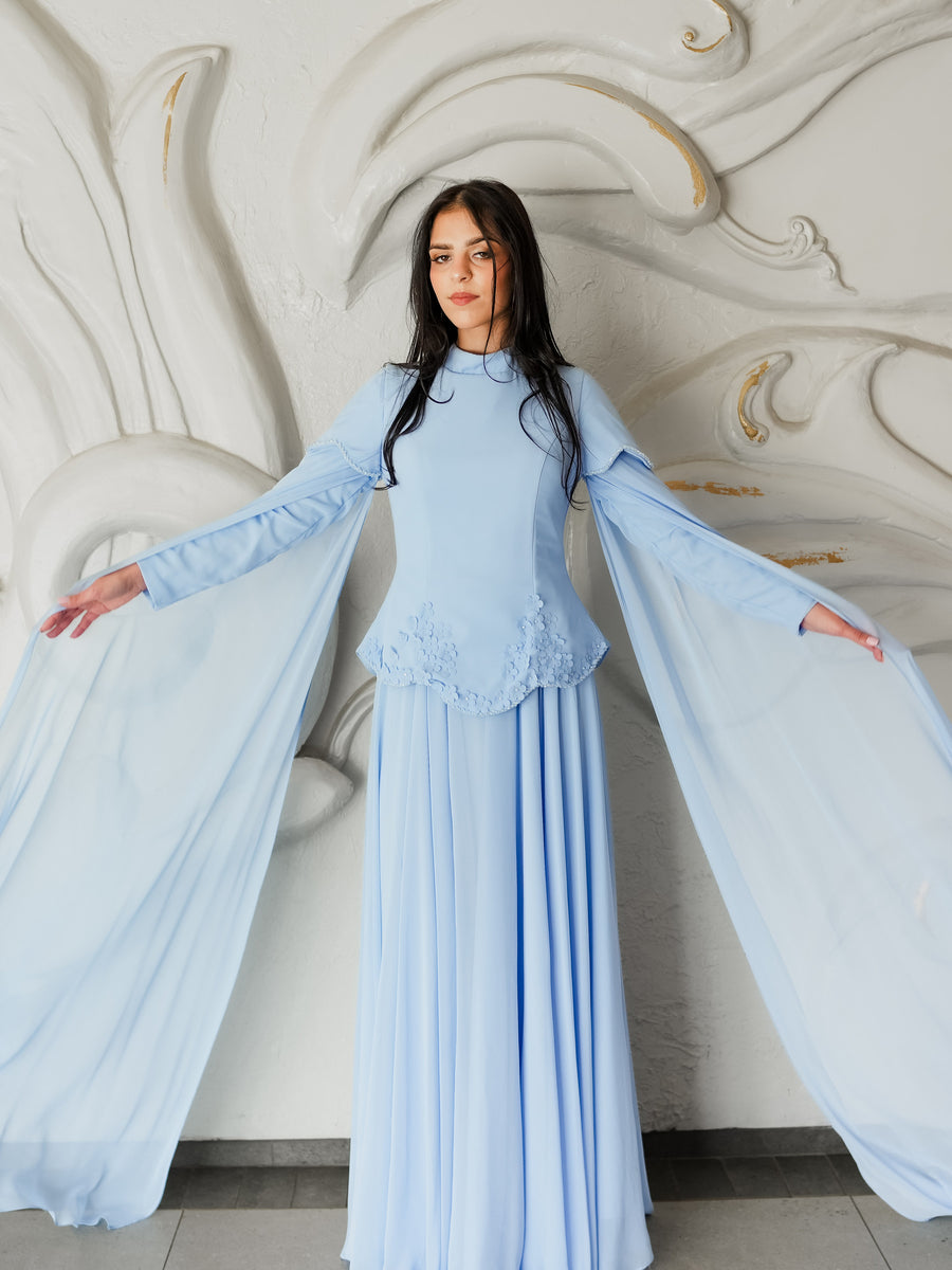 Sultan Dress in Soft Sky
