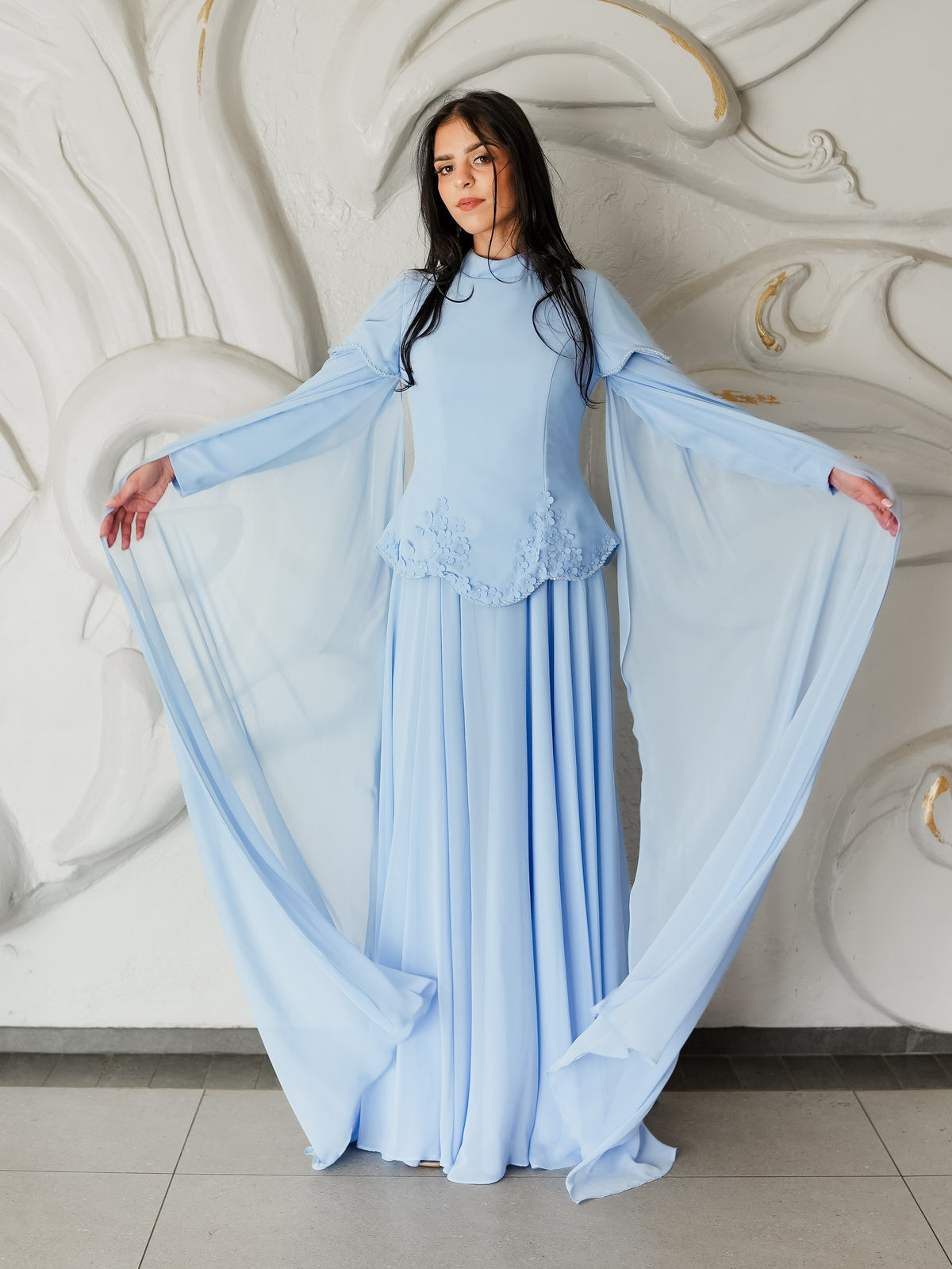 Sultan Dress in Soft Sky