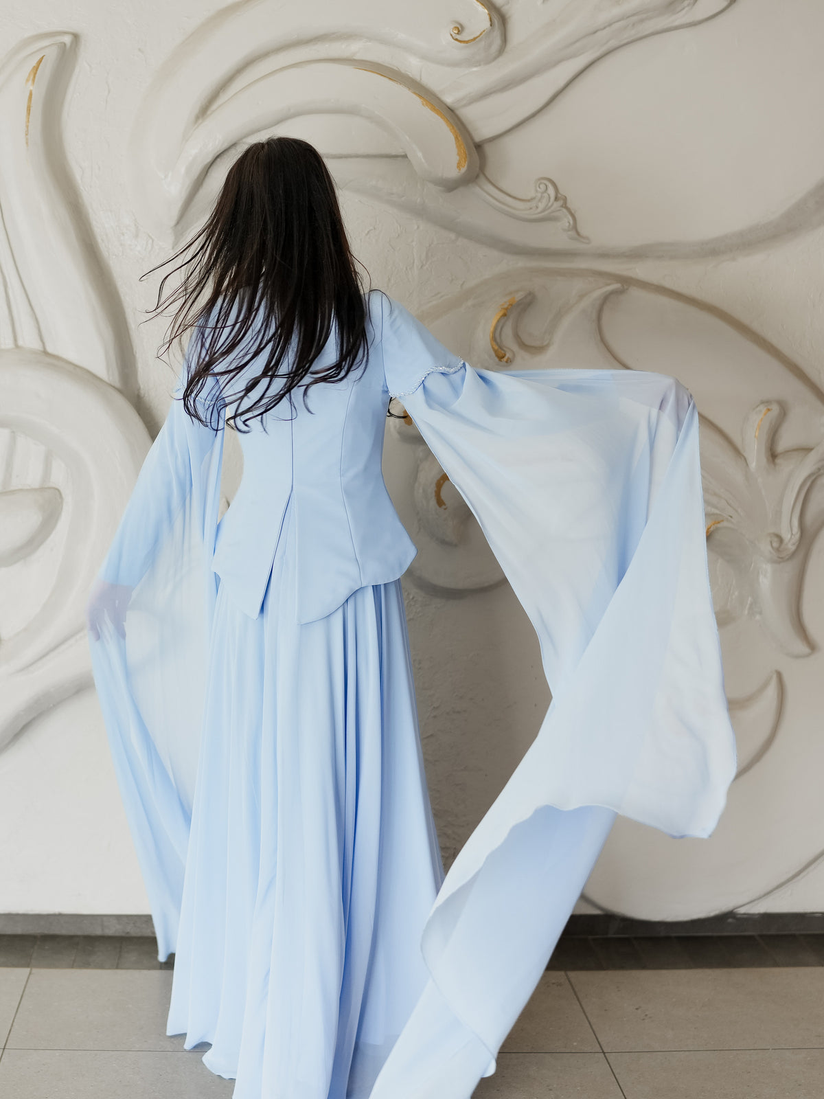 Sultan Dress in Soft Sky